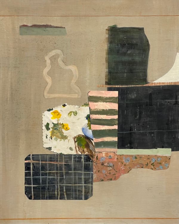 Collage Painting with Stripes