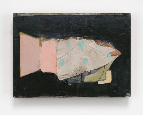 Painting on Dark Background with Collage