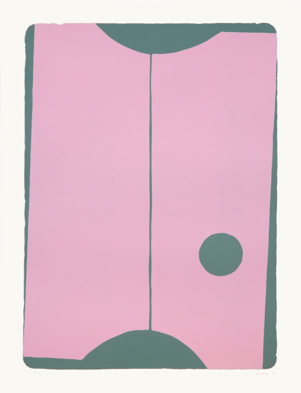 Gary Hume Ticket (Pink), 2018 Lithograph printed in colours on Velin d'Arches paper. Signed and numbered from the edition of 14. 68 x 52 cm (26 3/4 x 20 1/2 in)