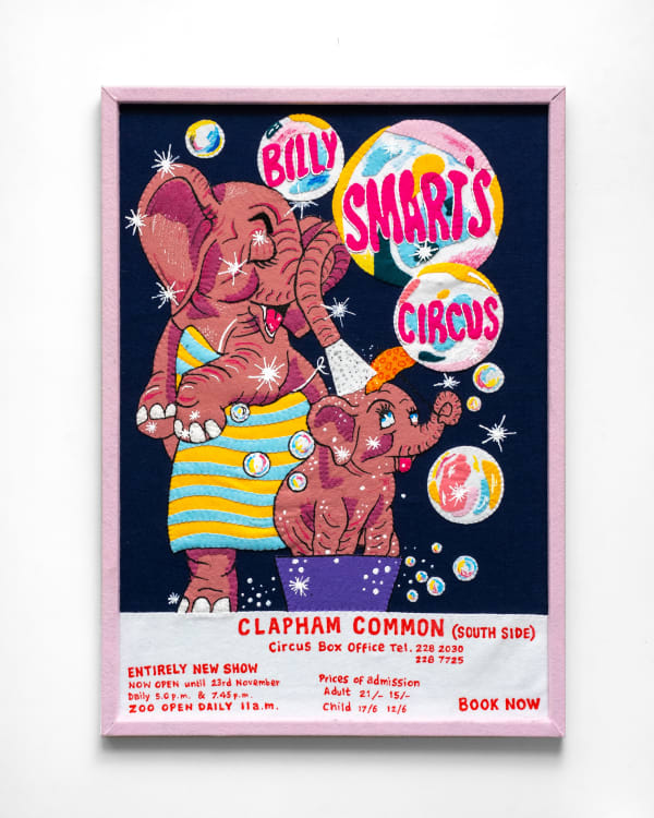 Lucy Sparrow Billy Smart's Circus, 2025 Hand-sewn felt poster. From a limited edition of 20. 87 x 62.5 cm (34 1/4 x 24 5/8 in)