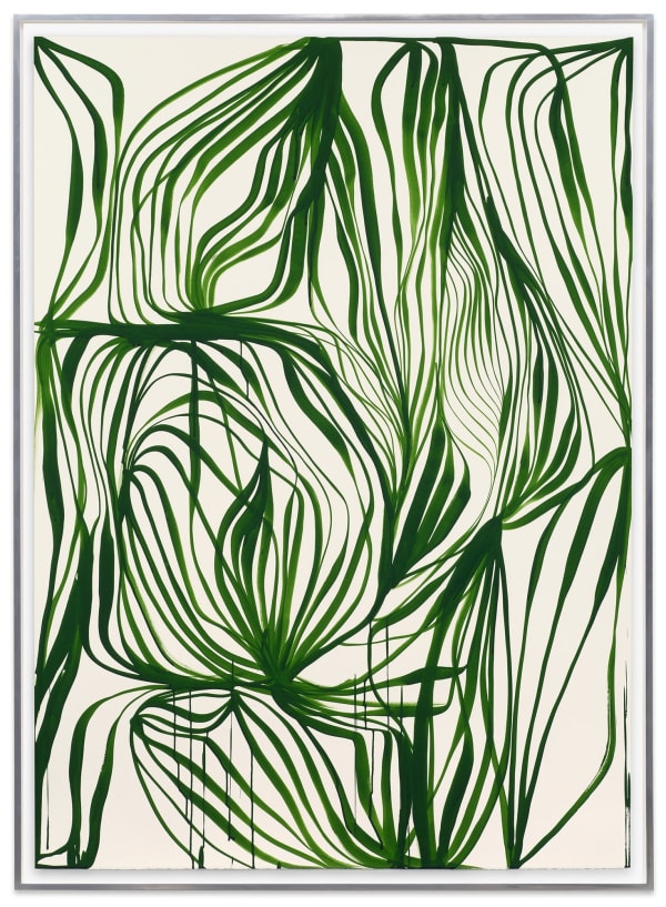 Tanya Ling Line Painting (03247), 2017 Dr. Ph, Martin’s Fine Art Watercolor Ink (23H Sap Green) on White Somerset Satin. Signed verso. 142.5 x 102.5 cm (56 1/8 x 40 3/8 in)
