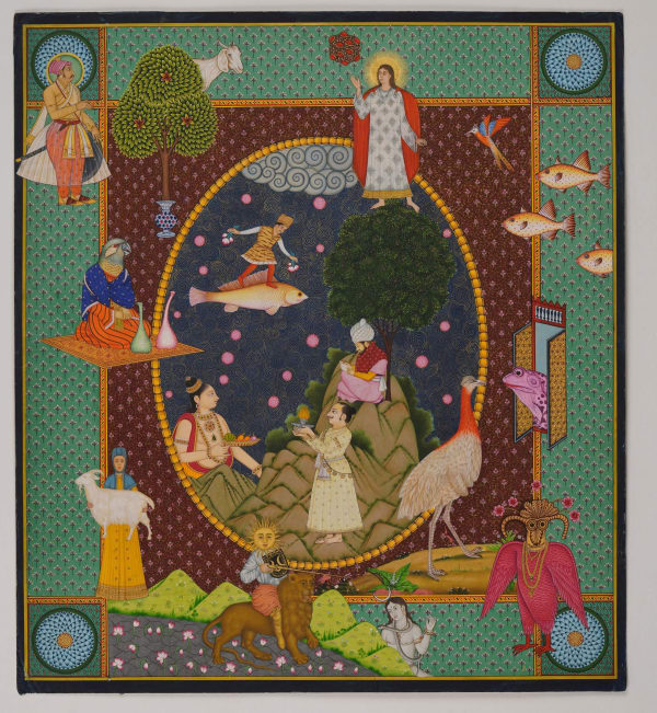 Alexander Gorlizki We're All Eyes, 2022 Pigment and gold on paper Signed verso 45.7 x 41.3 cm (18 x 16.25 in)