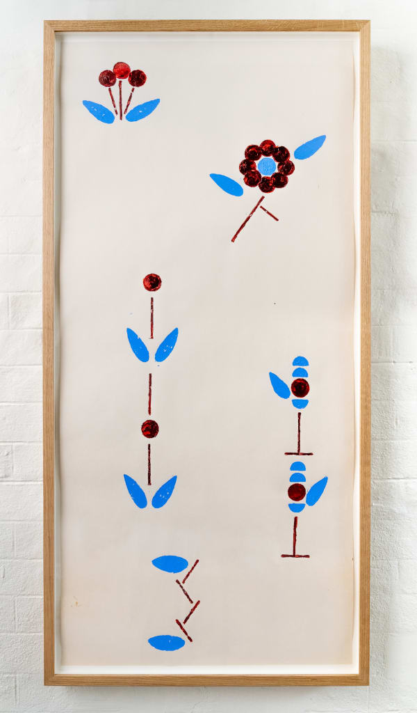 Georgie Hopton Ideas for Repeats (2), 2022 Acrylic on lining paper. Signed verso. 119.8 x 56 cm (47 1/8 x 22 in)