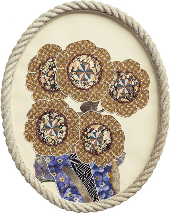 Georgie Hopton Clouds in My Coffee, 2015 Wool and collage on paper. With artist's handmade frame. Signed in pencil verso. 56 x 45.5 cm (22 1/8 x 17 7/8 in)