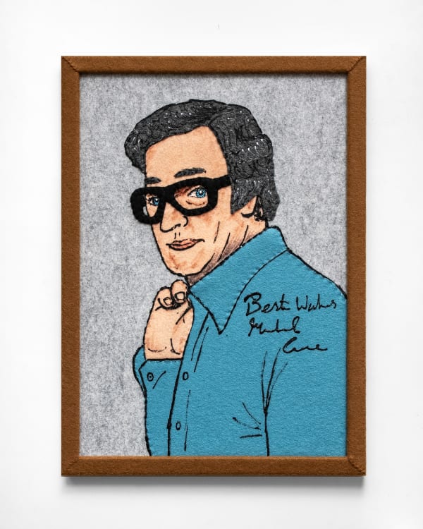 Lucy Sparrow Michael Caine, 2025 Hand-sewn felt poster. From a limited edition of 20. 45 x 33 cm (17 3/4 x 13 in)