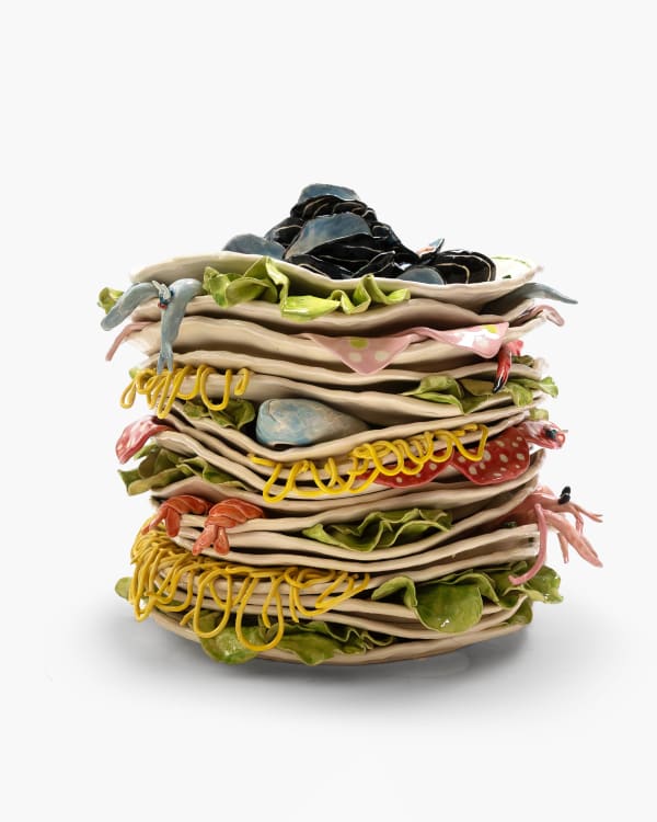 Katy Stubbs All That's Left, 2023 Stoneware and glaze Signed and dated. 30 x 30 x 29 cm (11 3/4 x 11 3/4 x 11 3/8 in)