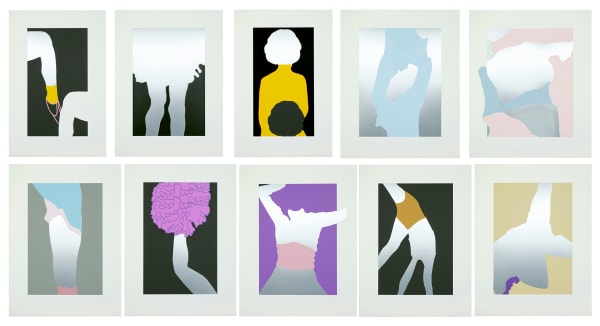 Gary Hume The Sister Troop, 2009 The complete portfolio of 10 screenprints in colours on brushed aluminium card. Each print signed and numbered from the edition of 60. Each 81.5 x 60 (variable widths)