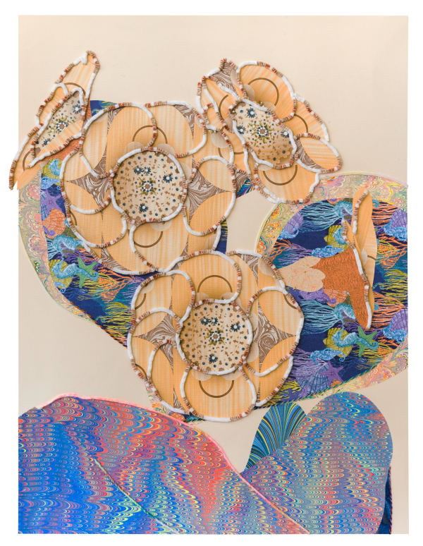 Georgie Hopton Moths To A Flame, 2022 Collage on paper. Signed. 79 x 59.5 cm (31 1/8 x 23 3/8 in)