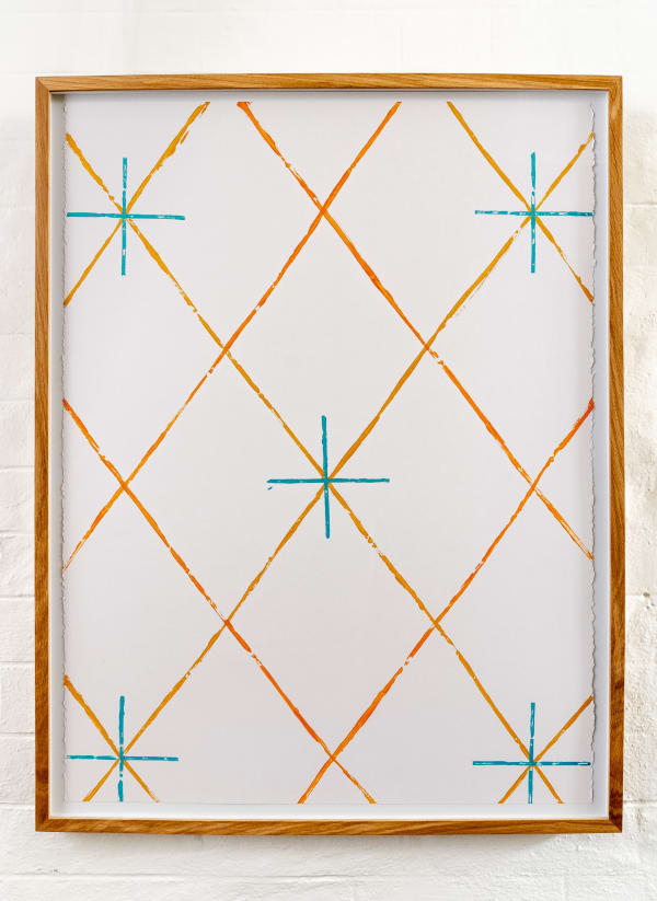 Georgie Hopton Shiny Fence, 2012 Acrylic on paper. Signed verso 76 x 57.5 cm (29 7/8 x 22 5/8 in)