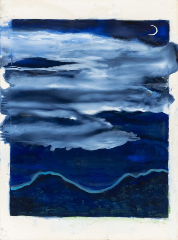 Suzy Murphy Calls The Watchman Of The Night, 2025 Oil paint and mono ink on paper. Signed in pencil. 75.5 x 56.5 cm (29.7 x 22.2 in)