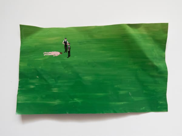 Katy Stubbs Bit of a Mystery, 2024 Enamel paint on metal. Signed and dated verso. Signed and dated. 11.5 x 19.5 cm (4 1/2 x 7 5/8 in)