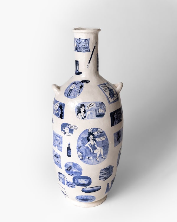 Katy Stubbs HONK HONK! SLAM!, 2023 Stoneware and glaze Signed and dated. 25 x 25 x 65 cm (9 7/8 x 9 7/8 x 25 5/8 in)