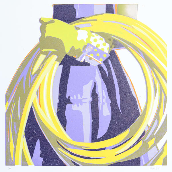 Kelly Reemtsen In the Loop, 2019 Woodcut printed in colours. Signed in pencil and numbered from the edition of 15, with 9 APs. 60.96 x 55.88 cm (24 x 22 in)