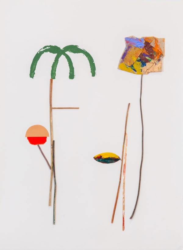 Georgie Hopton A Season of Space (iv), 2017 Acrylic, leaf, sticks and collage on paper. Signed in verso. 76.1 x 56.5 cm (30 x 22 1/4 in)