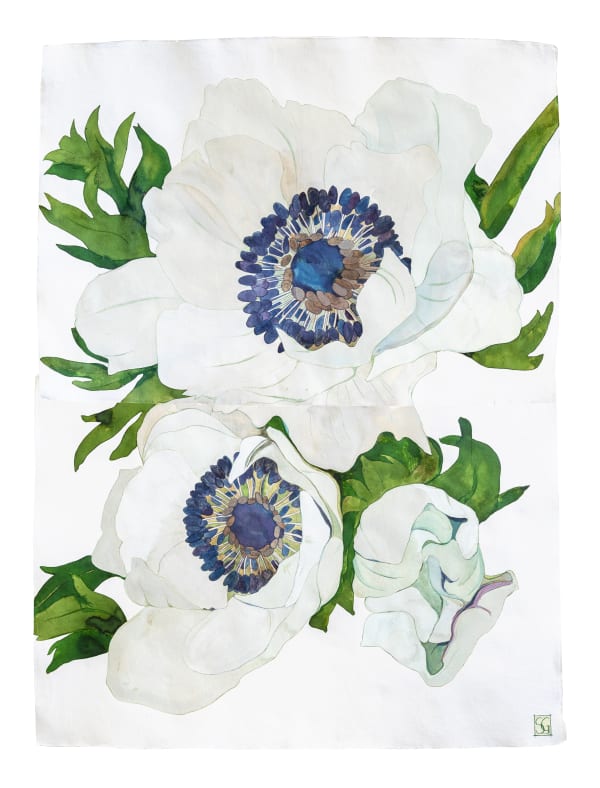 Sarah Graham Anemone coronaria II, 2019 Ink on paper. Signed. 184 x 135 cm (72 1/2 x 53 1/8 in)