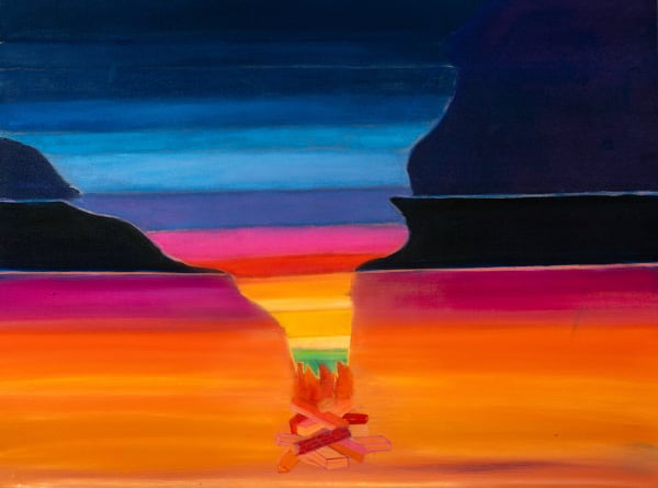 Tom Hammick Tristan's Fire, 2020 Oil on canvas. Signed verso. 91 x 121 cm (35 7/8 x 47 5/8 in)