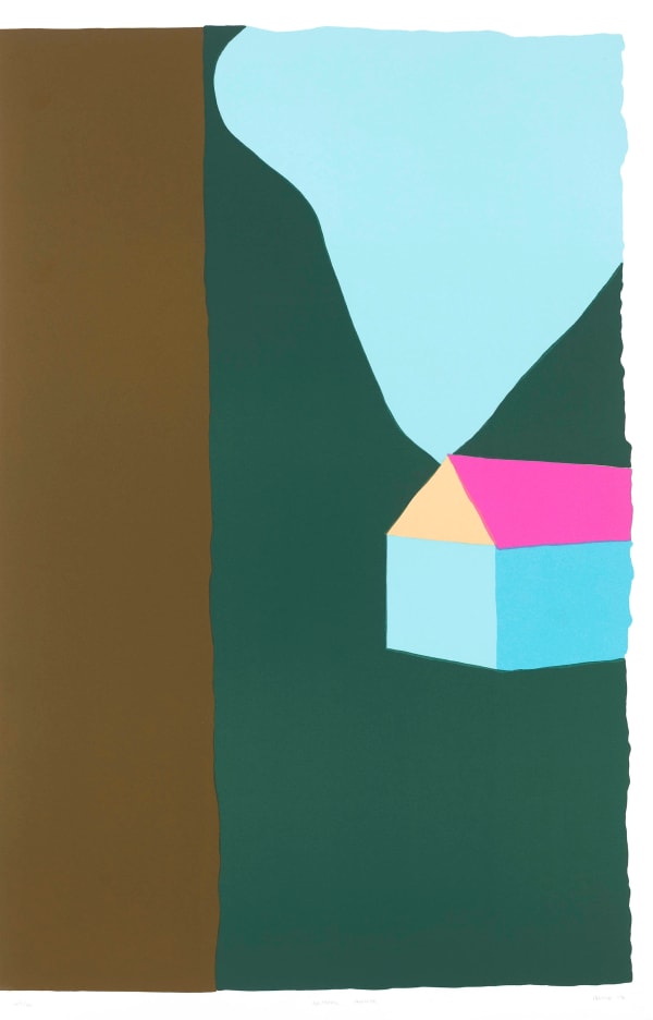 Gary Hume School House, 2018 Lithograph printed in colours on Velin d’Arches paper. Signed and numbered from the edition of 50. 99 x 64 cm (39 x 25 1/4 in)