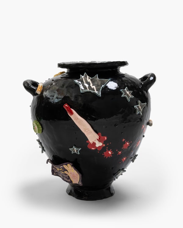 Katy Stubbs Waste of a Manicure, 2023 Stoneware and glaze Signed and dated. 27 x 27 x 27 cm (10 5/8 x 10 5/8 x 10 5/8 in)