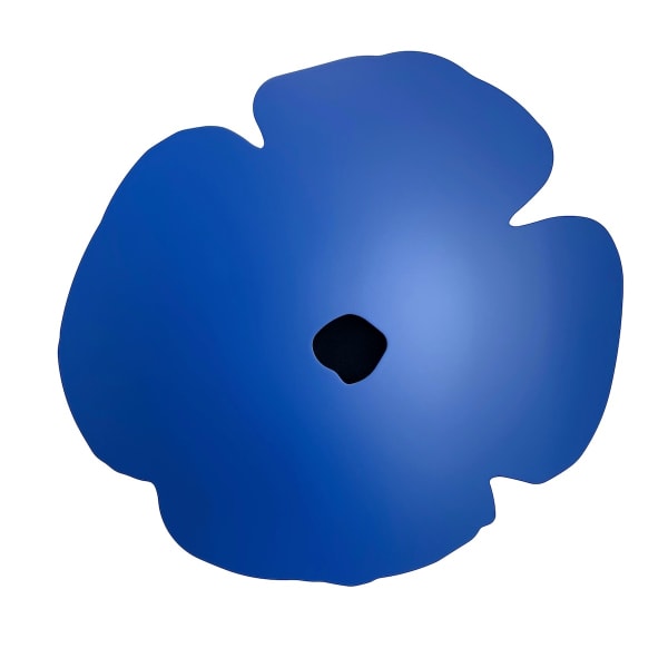 Donald Sultan, Blue Wall Poppy, 2020
