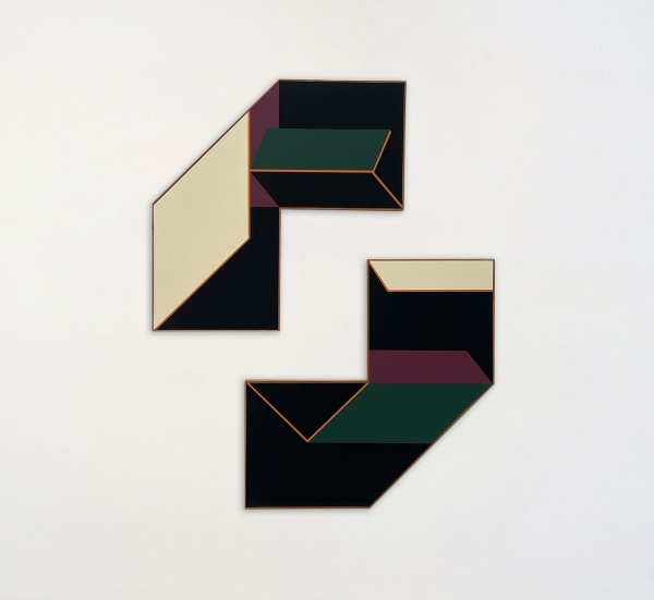 Ernesto García Sánchez, Polymorphous Diptych 1 "Green, Black & Sand", 2024