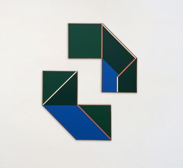 Ernesto García Sánchez, Polymorphous Diptych 2 "Green & Blue", 2024