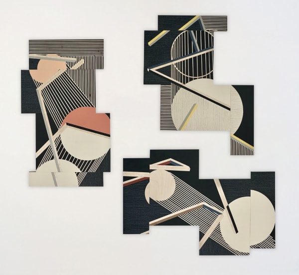 Ernesto García Sánchez, Cut Off Paintings/Pinturas Cortadas, Set of 3, 2025