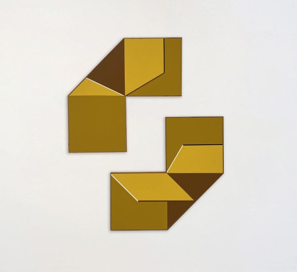 Ernesto García Sánchez, Polymorphous Diptych 4 "Tumeric & Yellow", 2024