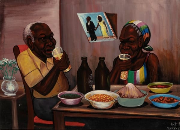 Moke, Couple à table, 1981