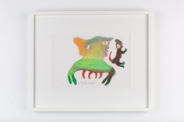 Ataa Oko Sans titre Crayon et crayon de couleur sur papier 15 x 21 cm 5,9 x 8,2 inches