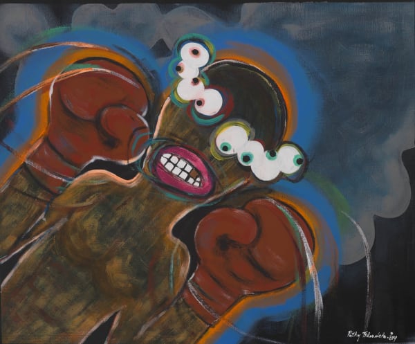 Pathy Tshindele Sans titre Acrylique sur toile 89 x 109 cm 50 x 35.4 inches