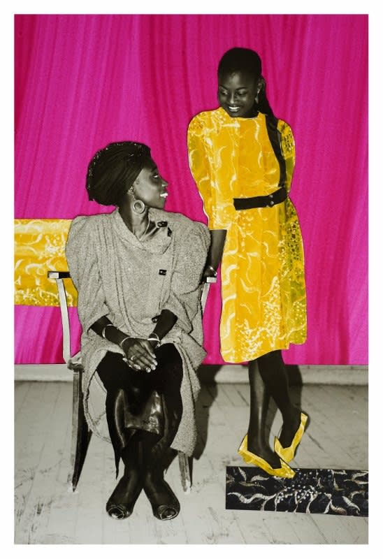 Vincent Michéa Les copines d'abord #1 Papier, tirage photographique, acrylique 25 x 37.4 cm 9.8 x 14.7
