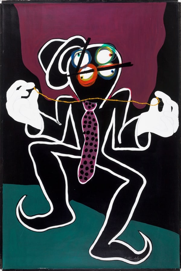 Pathy Tshindele Sans titre Acrylique sur toile 150 x 100 cm 59 1/16 x 39 3/8