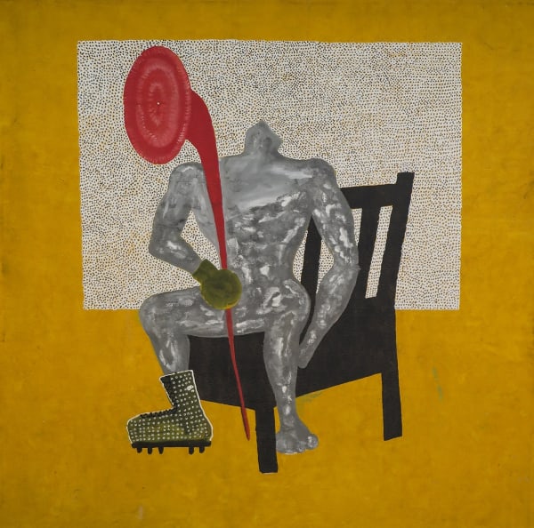 Amadou Sanogo L'observateur perdu Acrylique sur toile 190 x 190 cm