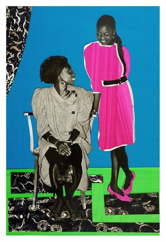 Vincent Michéa Les copines d'abord #4 Papier, tirage photographique, acrylique 25 x 37.4 cm 9.8 x 14.7
