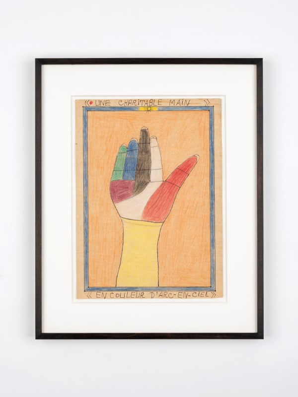 Frédéric Bruly Bouabré, Une charitable main en couleur d'arc-en-ciel, 2001