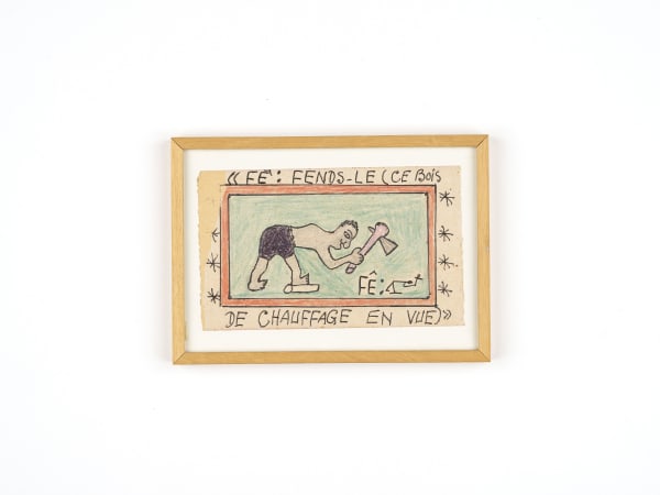 Frédéric Bruly Bouabré, FÊ : Fends-le (ce bois de chauffage en vue), 1989