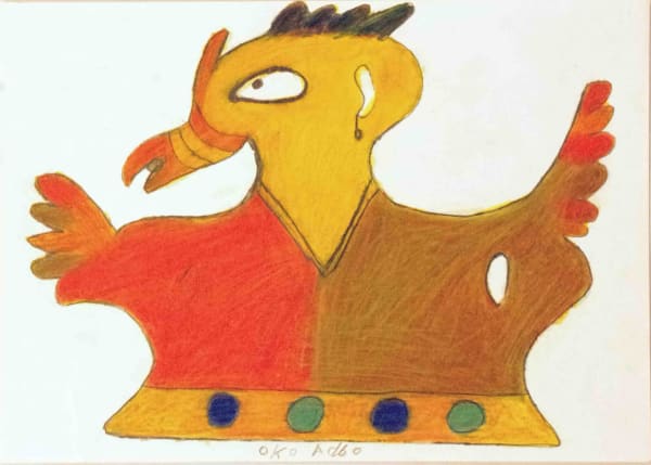 Ataa Oko Sans titre Crayon et crayon de couleur sur papier 29,5 x 42 cm 11 39/64 x 16 17/32 inches