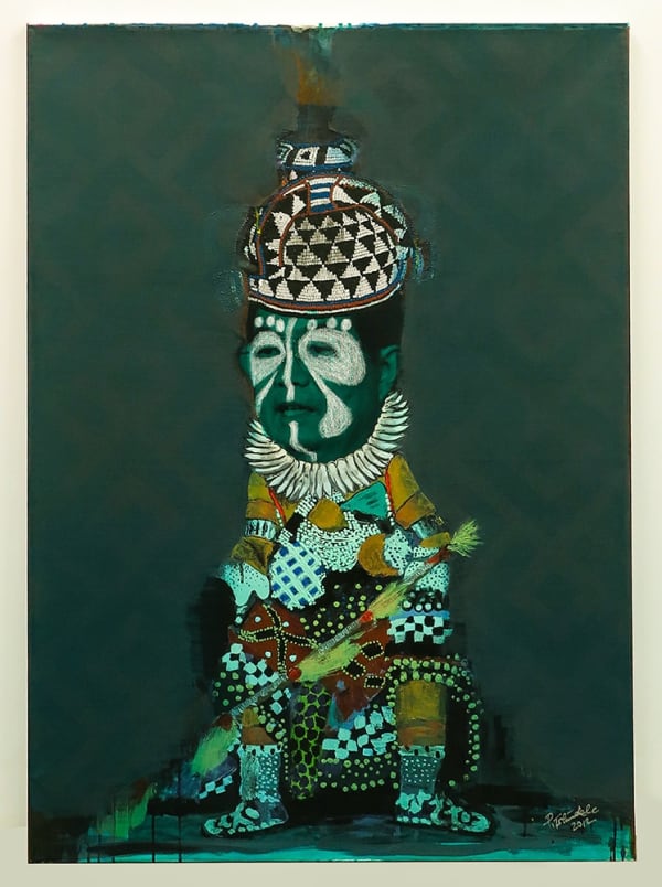 Pathy Tshindele Sans Titre Acrylique sur toile 127 x 90 cm 50 x 35.4 inches