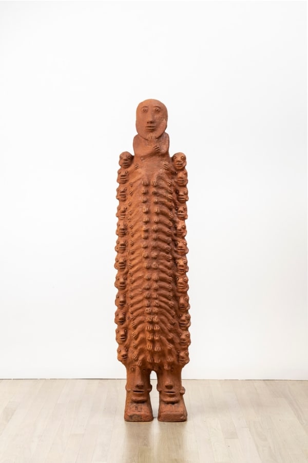 Seyni Awa Camara Sans titre (chauve barbue) Terre cuite 174 x 40 x 45 cm 68,5 x 15,7 x 17,7 inches