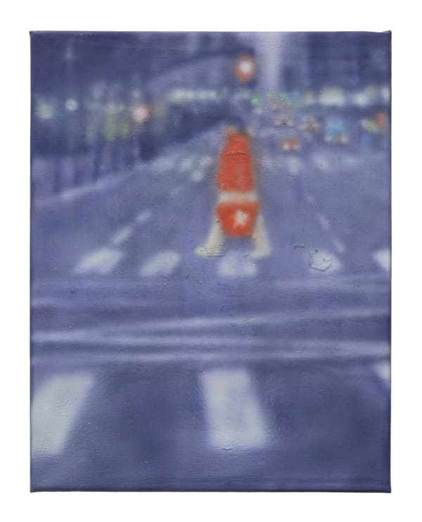 man in red, 2020 Oil on canvas 14 x 11 in 35.6 x 27.9 cm