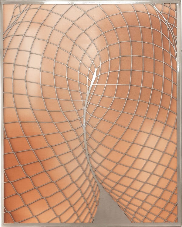 Makiko Harris, Stockings 17 (Leg, Silver), 2024