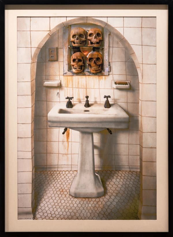 Rafael Cauduro, "Botiquín con Tzompantli", 2016