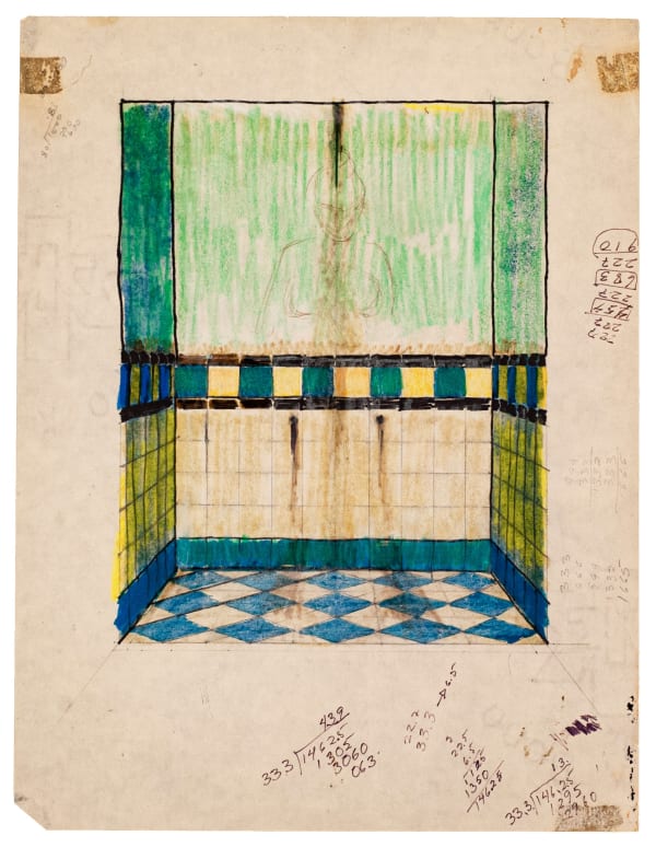Rafael Cauduro, Boceto 01 "Un baño común y corriente", 1982