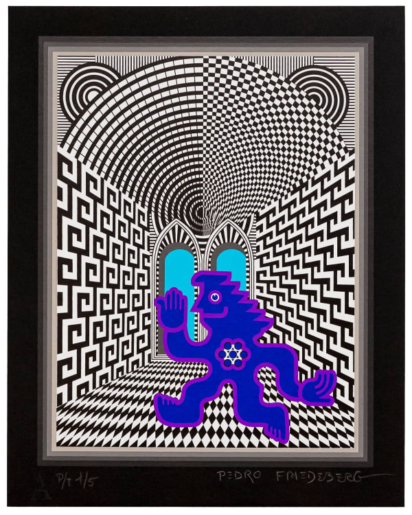 Pedro Friedeberg, "Te saluda Energúmeno Azul", 2018