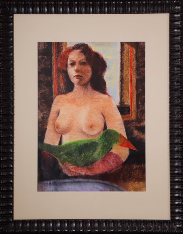 Jorge Alzaga, "Retrato dama con papagayo", 2010