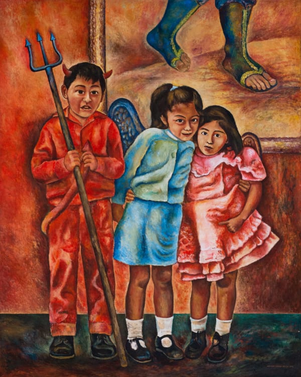 Mariano Pineda Matus, "Diablito y angelitas", 1995