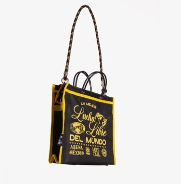 Mexico Is The Shit, Tote Bag Lucha Libre Negro / Amarillo, 2025