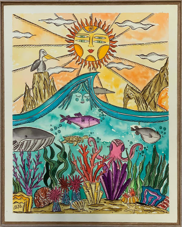 Ale RB, "Pachamama en el océano pacífico", 2025