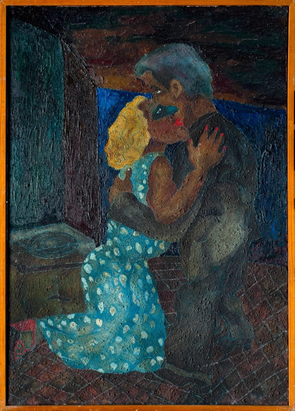 Laura Hernández, "Sin título (Mujer de vestido azul)"