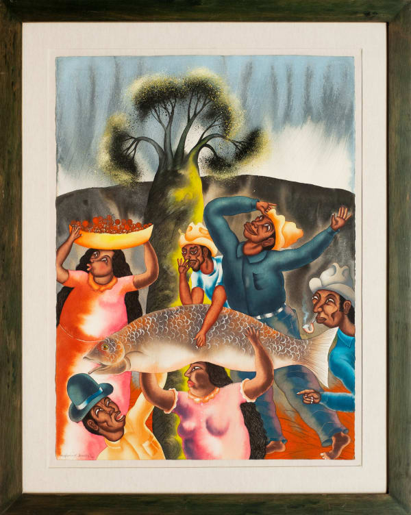 Maximino Javier, "Sin título (Fiesta del pescado)", Ca. 1990